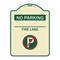 Signmission No Parking Fire Lane W/ No Parking Heavy-Gauge Aluminum Architectural Sign, 24" x 18", TG-1824-23810 A-DES-TG-1824-23810 - alternate 1